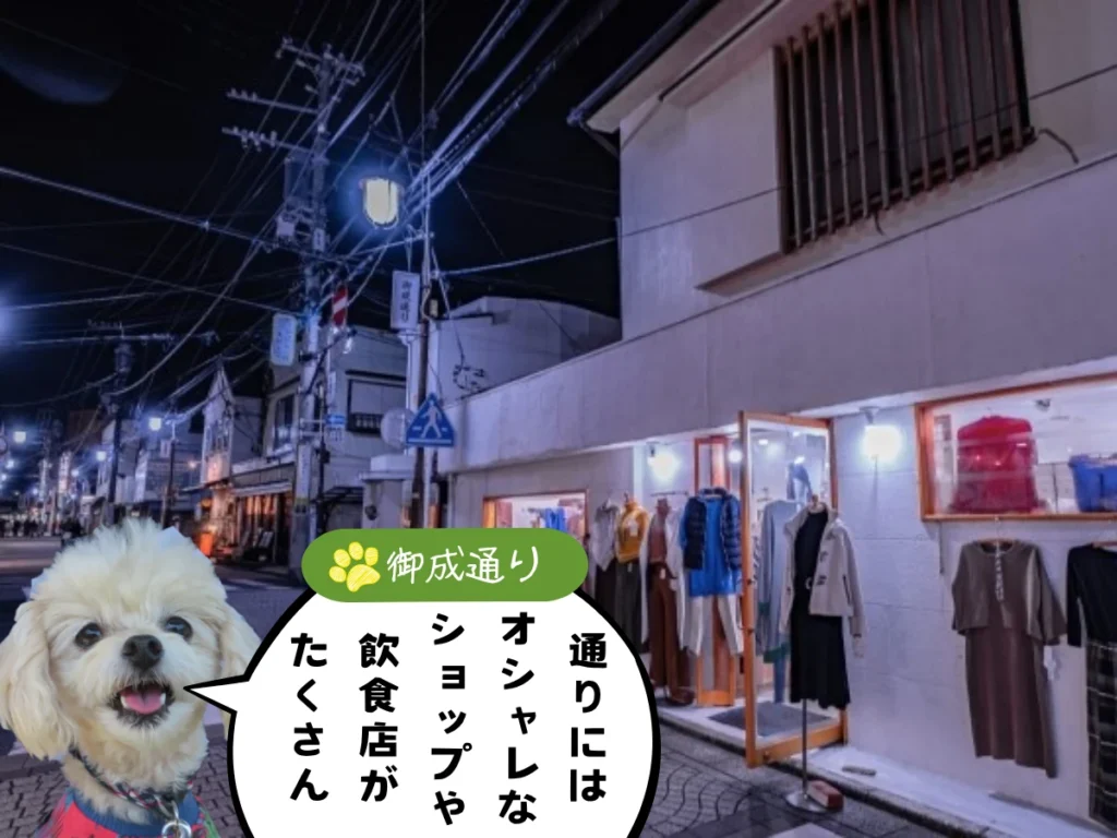 御成通りの商店街