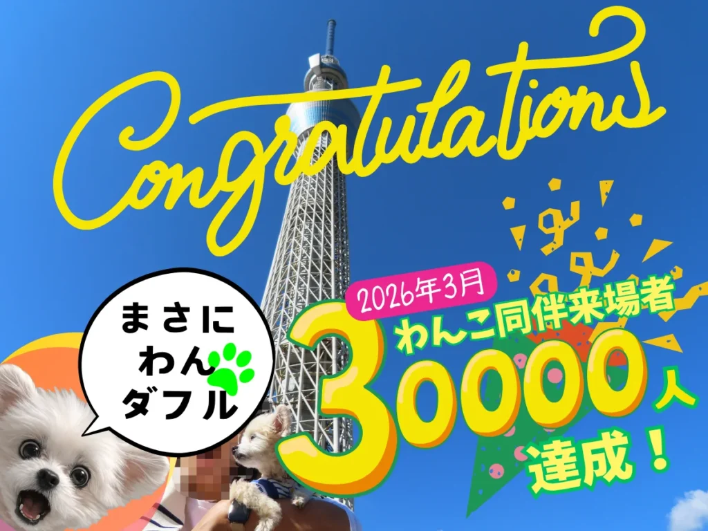 ワンちゃん同伴来場者が3万人を突破！