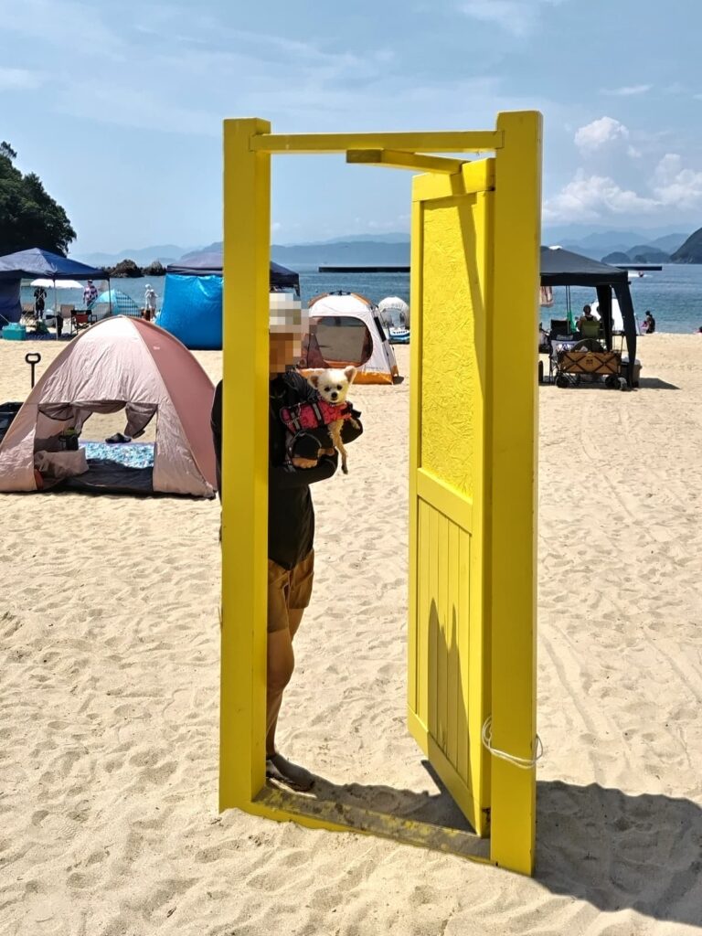 黄色いドアのフォトスポット