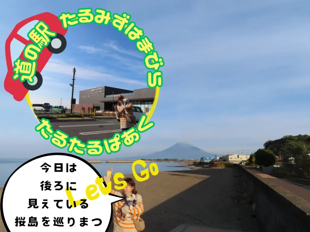 道の駅たるみずはなびらから見る桜島