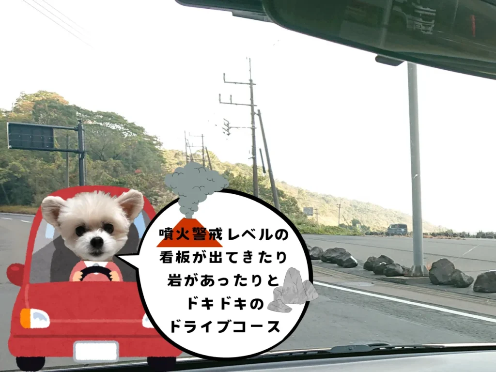 車で桜島を走る