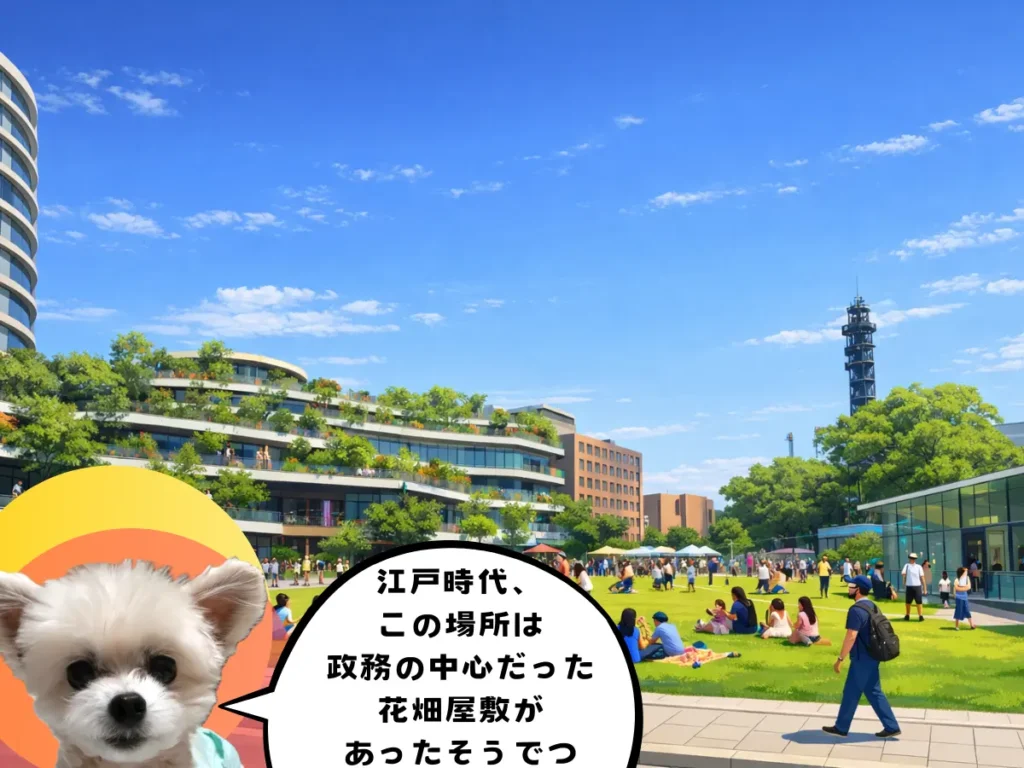 花畑広場のイラスト