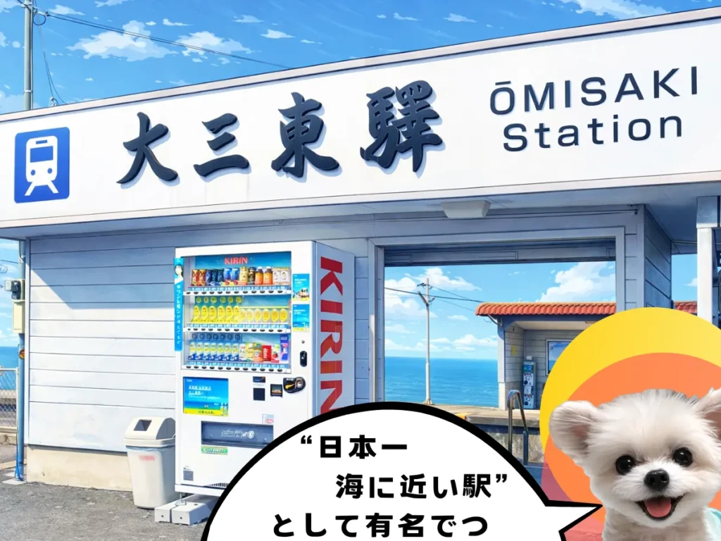 大三東駅を紹介するイラスト