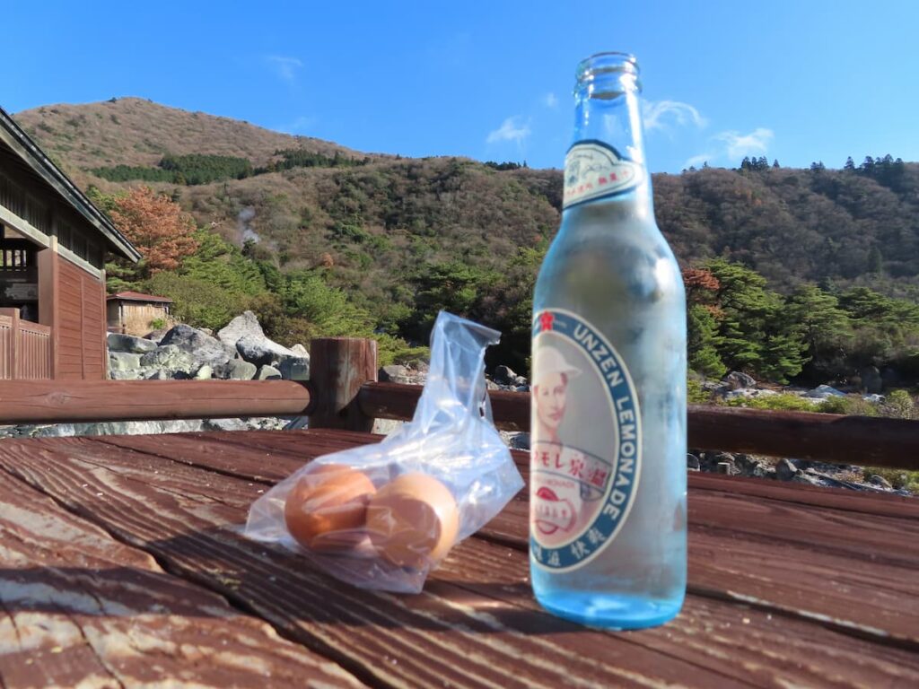 温泉たまごと温泉レモネード