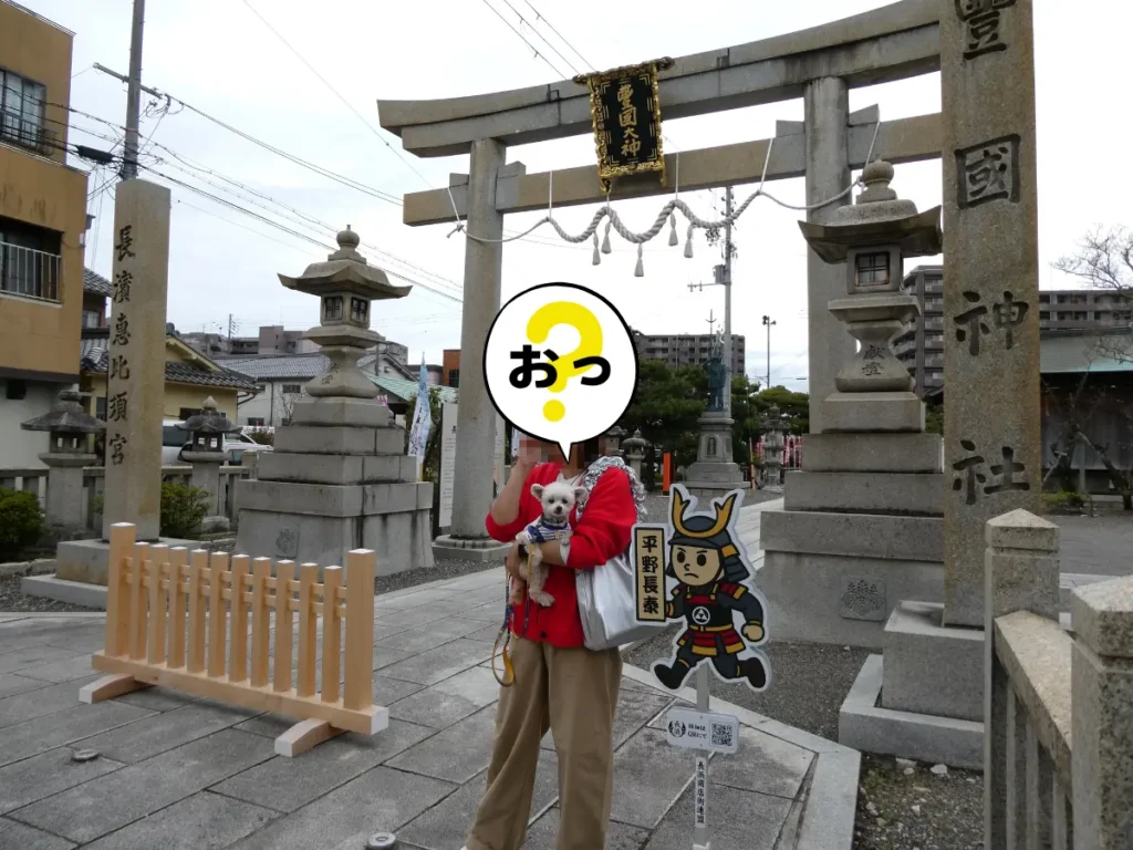 豊国神社の鳥居前
