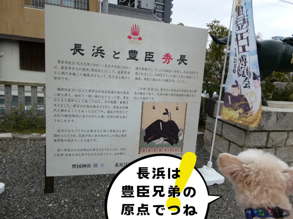 長浜と豊臣秀長公の説明板