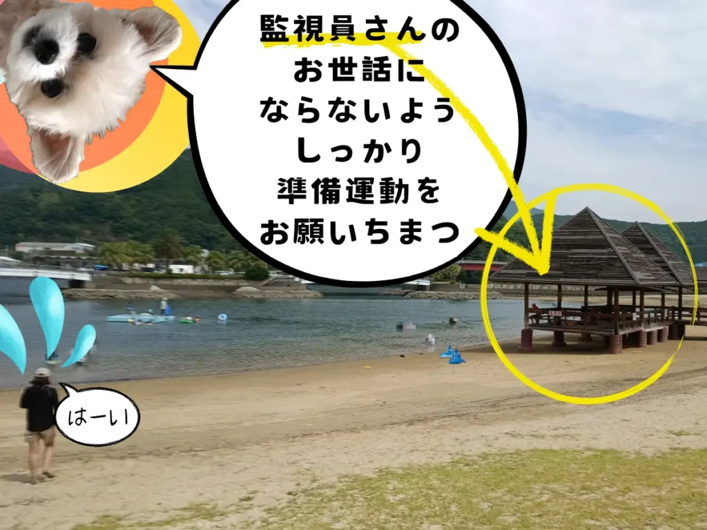 錦向井ヶ浜トロピカルガーデンの監視員さん