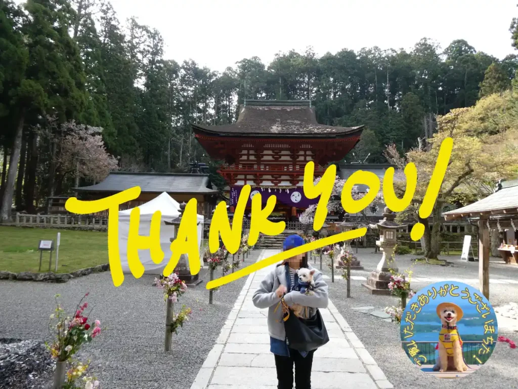 丹生都比売神社へ犬連れ参拝、感謝の言葉